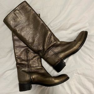 Prada Leather Riding Boots